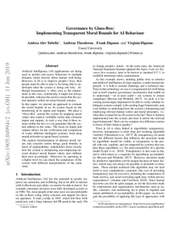 Governance by Glass-Box: Implementing Transparent Moral Bounds for AI
  Behaviour
