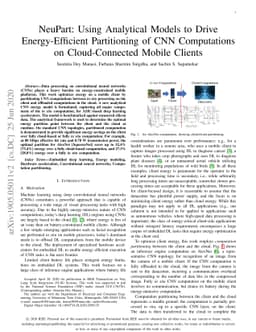 NeuPart: Using Analytical Models to Drive Energy-Efficient Partitioning
  of CNN Computations on Cloud-Connected Mobile Clients