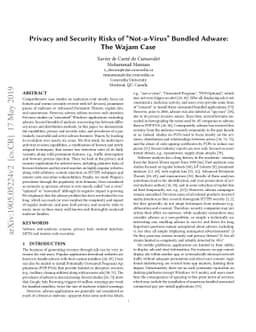 Privacy and Security Risks of "Not-a-Virus" Bundled Adware: The Wajam
  Case