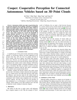 Cooper: Cooperative Perception for Connected Autonomous Vehicles based
  on 3D Point Clouds