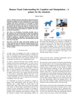 Human Visual Understanding for Cognition and Manipulation -- A primer
  for the roboticist