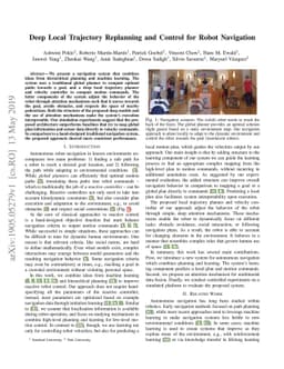 Deep Local Trajectory Replanning and Control for Robot Navigation
