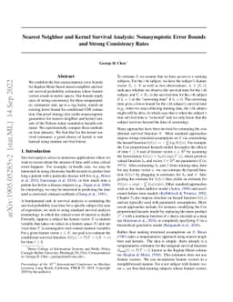 Nearest Neighbor and Kernel Survival Analysis: Nonasymptotic Error
  Bounds and Strong Consistency Rates