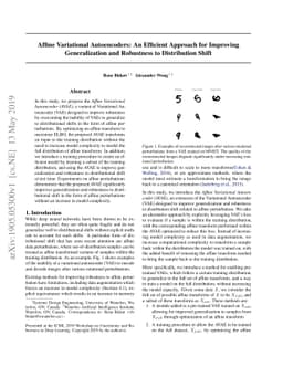 Affine Variational Autoencoders: An Efficient Approach for Improving
  Generalization and Robustness to Distribution Shift