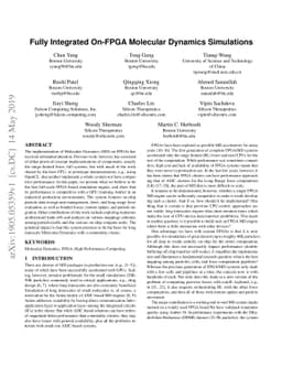 Fully Integrated On-FPGA Molecular Dynamics Simulations
