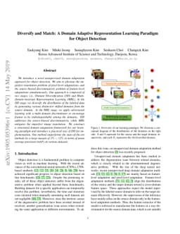 Diversify and Match: A Domain Adaptive Representation Learning Paradigm
  for Object Detection
