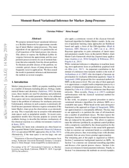 Moment-Based Variational Inference for Markov Jump Processes
