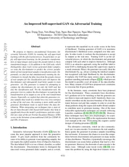An Improved Self-supervised GAN via Adversarial Training