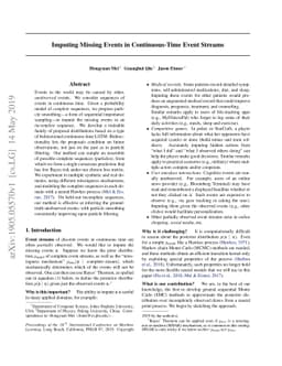Imputing Missing Events in Continuous-Time Event Streams