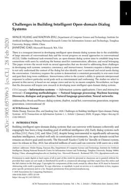 Challenges in Building Intelligent Open-domain Dialog Systems