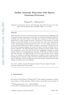 Online Anomaly Detection with Sparse Gaussian Processes