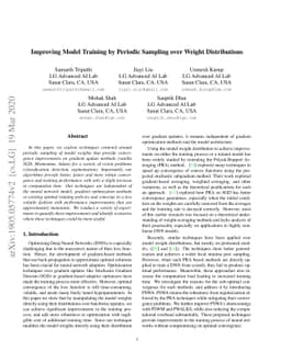 Improving Model Training by Periodic Sampling over Weight Distributions