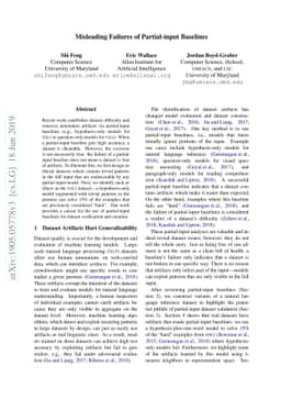 Misleading Failures of Partial-input Baselines