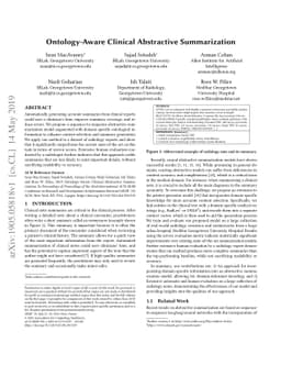 Ontology-Aware Clinical Abstractive Summarization