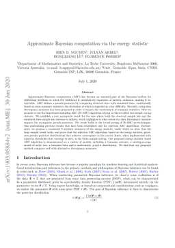 Approximate Bayesian computation via the energy statistic