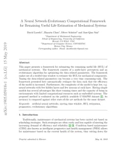 A Neural Network-Evolutionary Computational Framework for Remaining
  Useful Life Estimation of Mechanical Systems