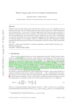 Robust change point tests by bounded transformations