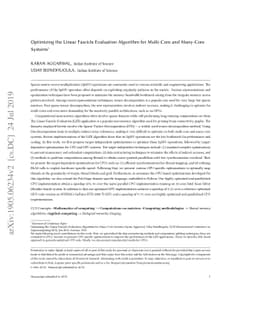 Optimizing the Linear Fascicle Evaluation Algorithm for Multi-Core and
  Many-Core Systems