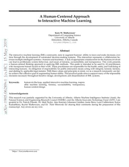 A Human-Centered Approach to Interactive Machine Learning