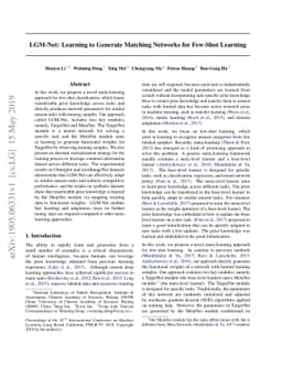 LGM-Net: Learning to Generate Matching Networks for Few-Shot Learning