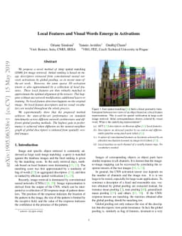 Local Features and Visual Words Emerge in Activations