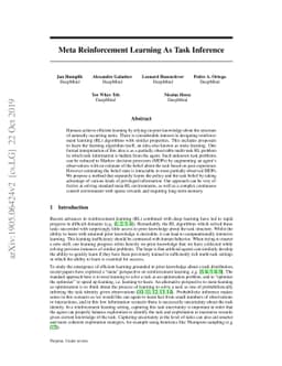 Meta reinforcement learning as task inference