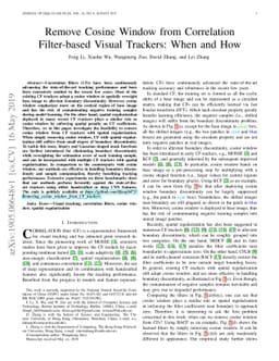 Remove Cosine Window from Correlation Filter-based Visual Trackers: When
  and How