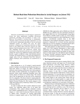 Robust Real-time Pedestrian Detection in Aerial Imagery on Jetson TX2