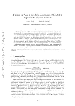 Finding our Way in the Dark: Approximate MCMC for Approximate Bayesian
  Methods