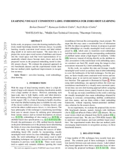 Learning Visually Consistent Label Embeddings for Zero-Shot Learning