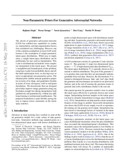 Non-Parametric Priors For Generative Adversarial Networks