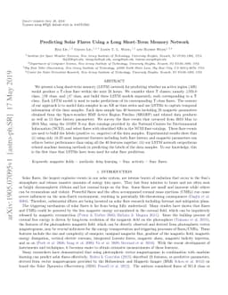 Predicting Solar Flares Using a Long Short-Term Memory Network