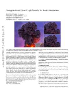 Transport-Based Neural Style Transfer for Smoke Simulations