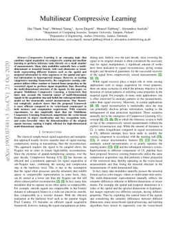 Multilinear Compressive Learning
