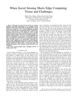 When Social Sensing Meets Edge Computing: Vision and Challenges