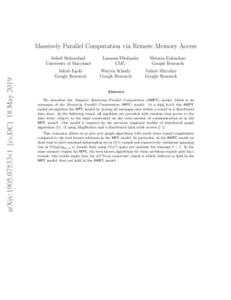 Massively Parallel Computation via Remote Memory Access