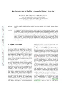 The Curious Case of Machine Learning In Malware Detection