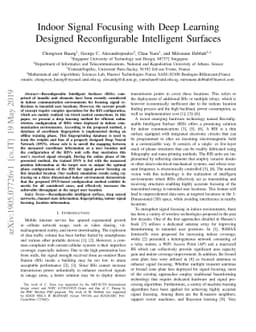 Indoor Signal Focusing with Deep Learning Designed Reconfigurable
  Intelligent Surfaces