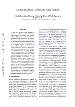 Correlation Coefficients and Semantic Textual Similarity