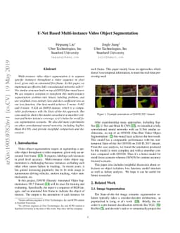 U-Net Based Multi-instance Video Object Segmentation