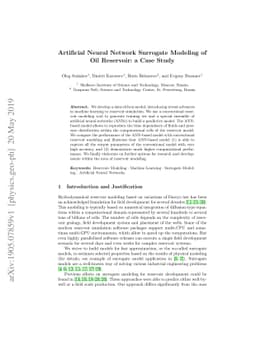 Artificial Neural Network Surrogate Modeling of Oil Reservoir: a Case
  Study