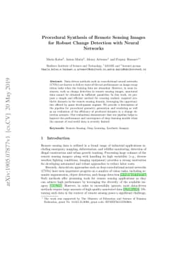 Procedural Synthesis of Remote Sensing Images for Robust Change
  Detection with Neural Networks