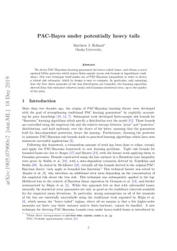 PAC-Bayes under potentially heavy tails