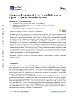 Compressed Learning of Deep Neural Networks for OpenCL-Capable Embedded
  Systems