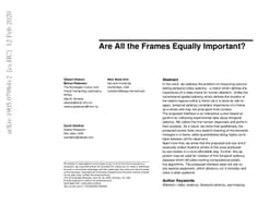 Are all the frames equally important?