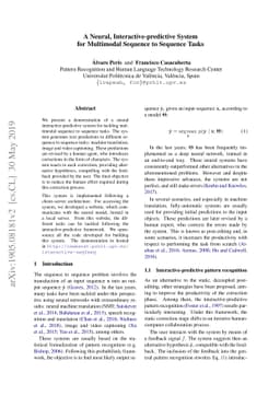A Neural, Interactive-predictive System for Multimodal Sequence to
  Sequence Tasks