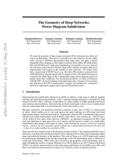 The Geometry of Deep Networks: Power Diagram Subdivision