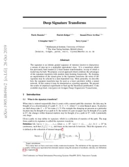 Deep Signature Transforms