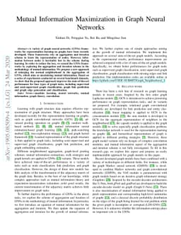 Mutual Information Maximization in Graph Neural Networks