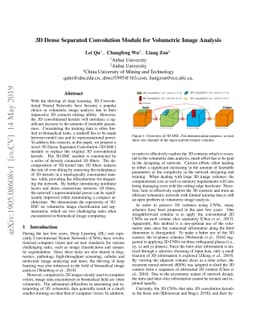 3D Dense Separated Convolution Module for Volumetric Image Analysis